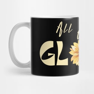 All for His Glory Retro Vintage Sunflower Christian Design Mug